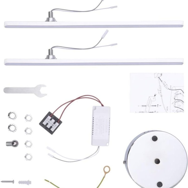 LED-taklampe, moderne taklampe med parallellstripedesign og 2 KLB