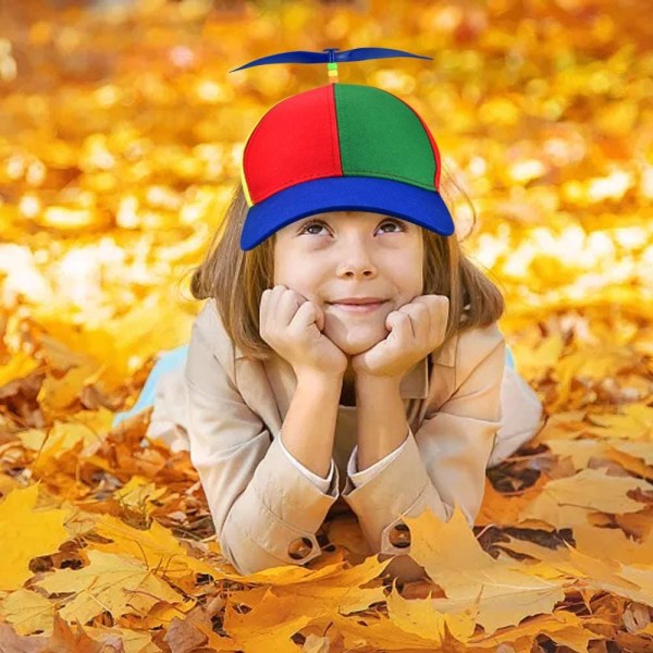 Klassisk propelhætte Farverig sjov hat Propelbaseballkasketter Funny Dragonfly Antipropellerkasket til børn/voksen-