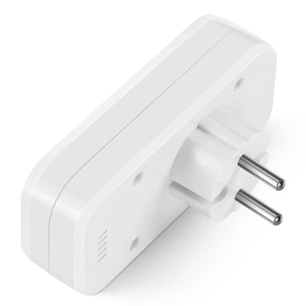 Europeisk stil Dual USB 5V 2A stikkontakt adapter