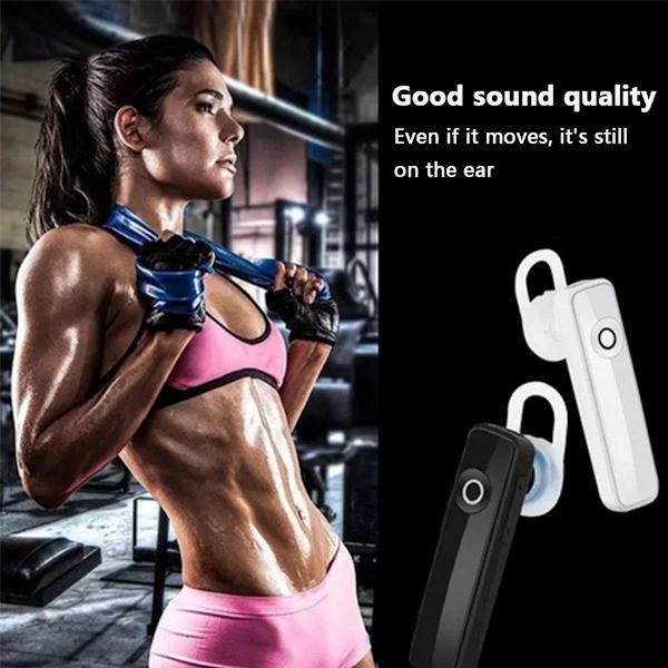 Bluetooth-headset, trådløst headset til håndfri mobilopkald i hvid