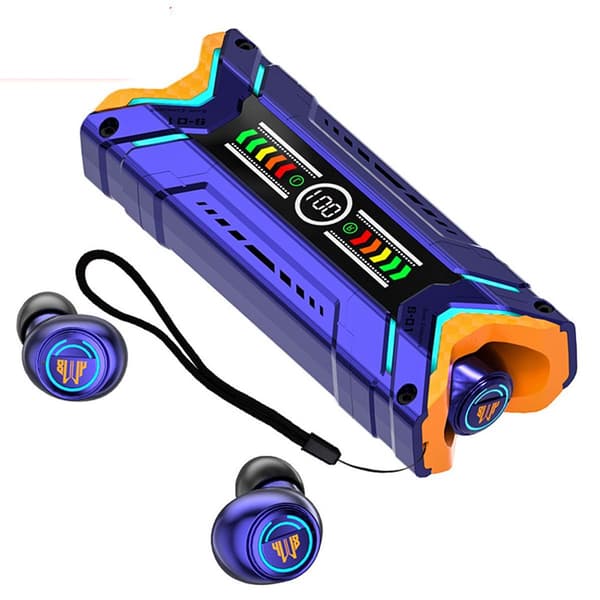 Futuristisk Sci-fi Mecha-stil TWS Trådløs Bluetooth 5.3 Blå