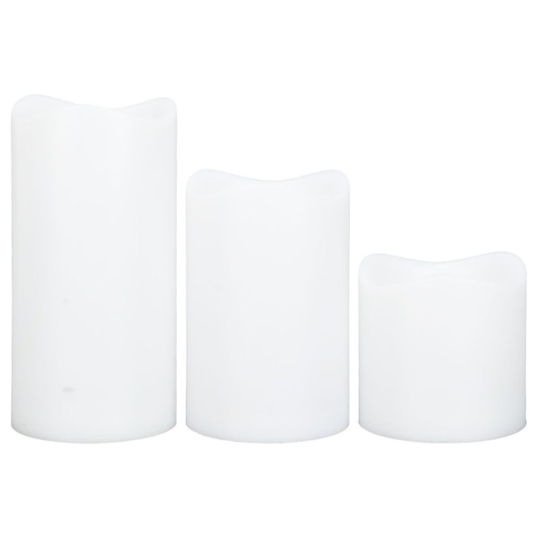 3 stk. LED stearinlys med timer, flere tilstande, elektronisk RGB KLB