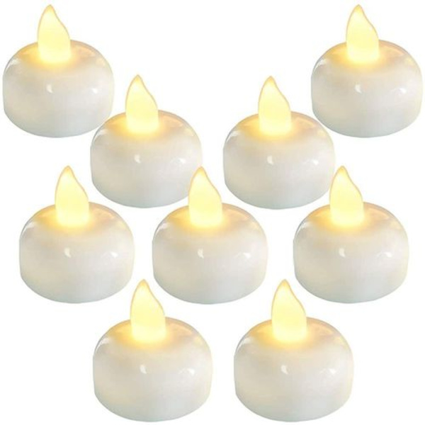 2 set LED-simmande ljus, 24 vattentäta flamlösa ljus