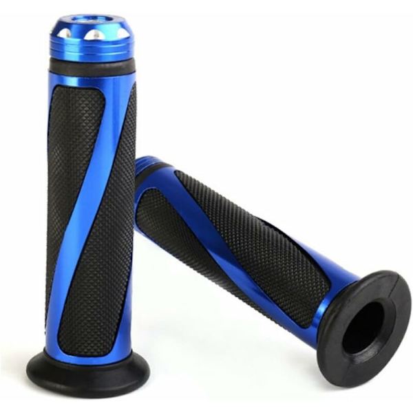 Universal Motorcykel Greb 1 Par Universal 7/8\" Motorcykel Gummi Styrgreb (Blå) KLB