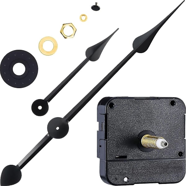 Lång axel, högt vridmoment urverk, klockmotor med 7\" spade händer - B