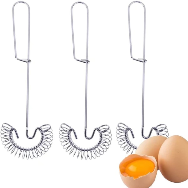 Pieces Skandinavisk Type Visp Liten Visp Visp Rustfritt Stål Eggvisp Flat Fjærvisp Eggpisker, Melk og Eggpisker Mikser 10 Tommer