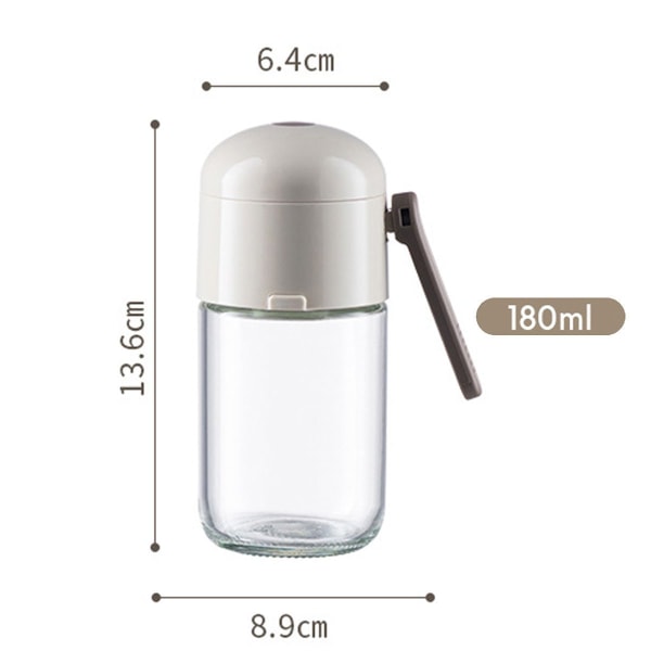 Glas saltkar dispenser, exakt kvantitativ kryddflaska, tryck KLB
