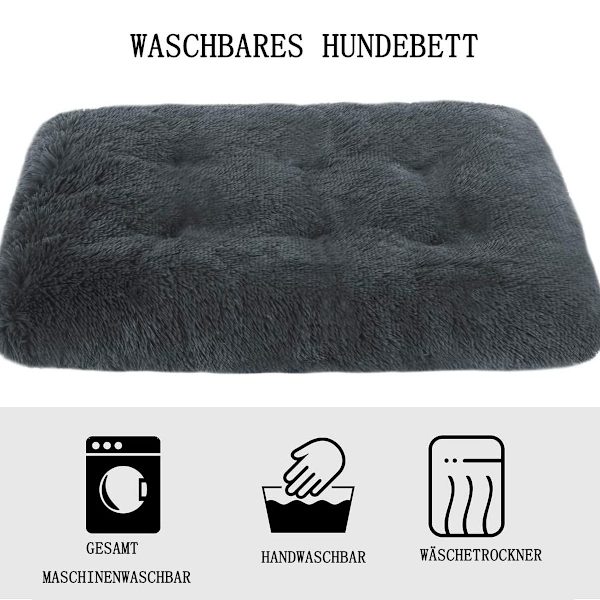 Plys hund seng, medium hund sofa, vaskbar super blød hundekurv, KLB