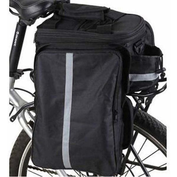 3-i-1 cykelpose/hyldepose/rejsetaske/kamelpose, udvidelig bæretaske og skuldertaske, egnet til de fleste mountainbikes og e-bikes KLB