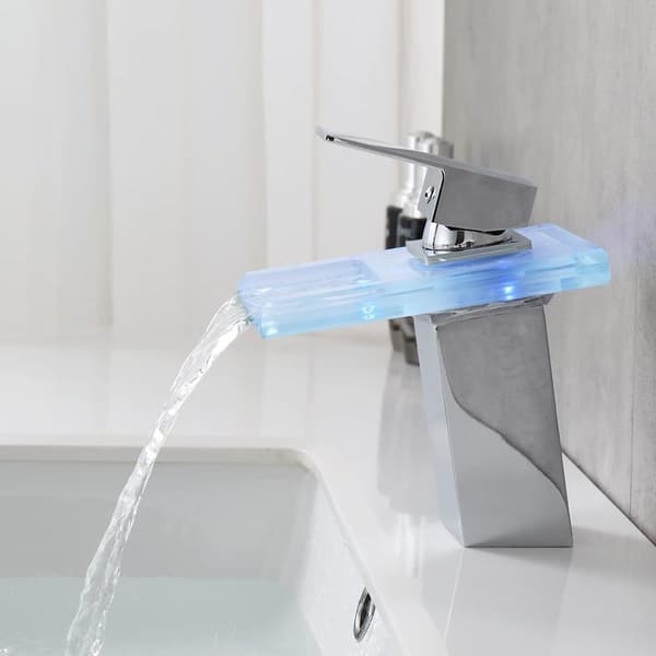 Badkran med LED-foss, badkran KLB
