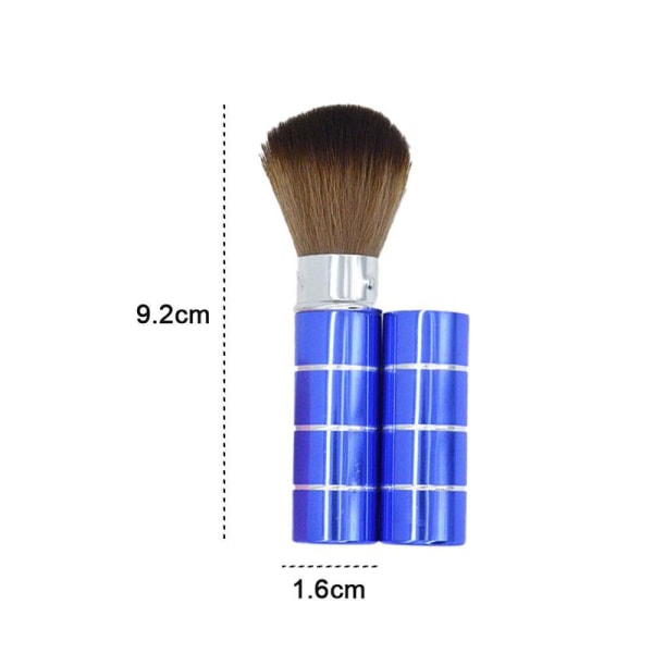 Bärbar makeup-rougeborste med infällbart handtag Kabuki Brush Blue