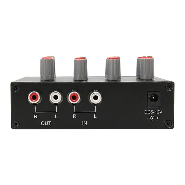 7-bånds lydequalizer, RCA-udgang, indgang, 3,5 mm interface KLB