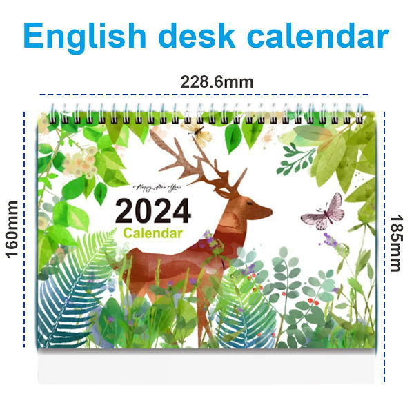 2024 Pöytäkalenteri - Seisova Kääntötyöpöytäkalenteri 2024, Tammikuu 2024-Joulukuu Style3 KLB