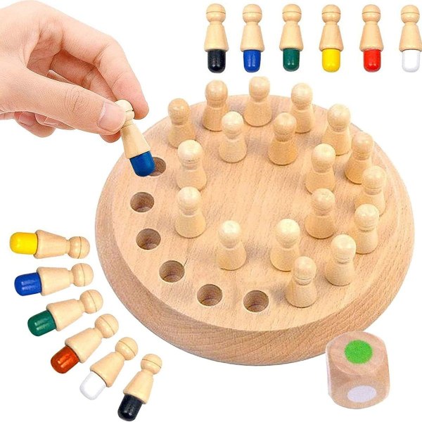 Gxhong Memory Match Stick Chess, Wooden Games, Wooden Memory Chess, Memory KLB