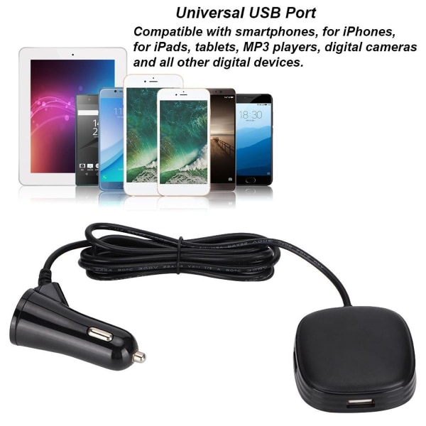 Port USB Hurtigopladning Mobiltelefon Biloplader USB Hub KLB