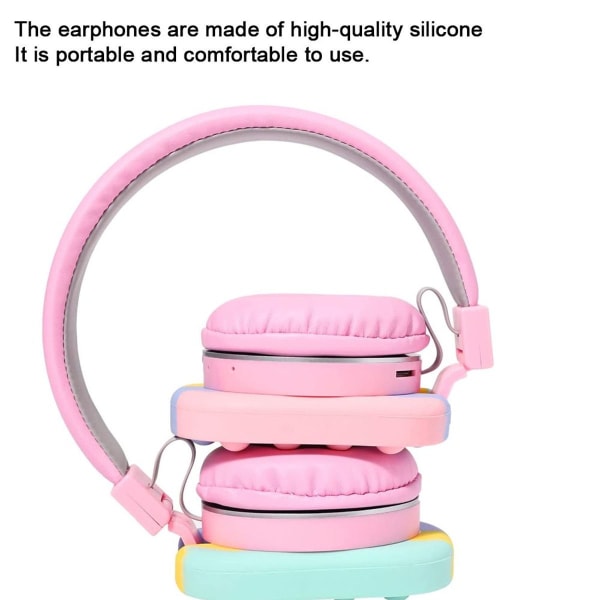 Bluetooth-kuulokkeet, langattomat stereokuulokkeet, vaaleanpunaiset