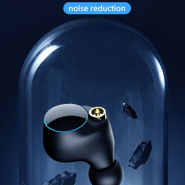 Trådløse ørepropper, Bluetooth 5.2-hodetelefoner med LED-skjerm,