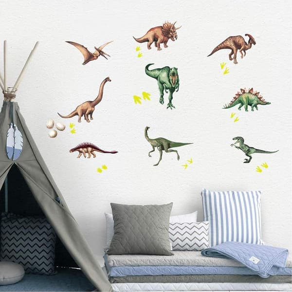 Luminous Dinosaur Wall Sticker för Barn, Dinosaur Wall Sticker för Barn KLB