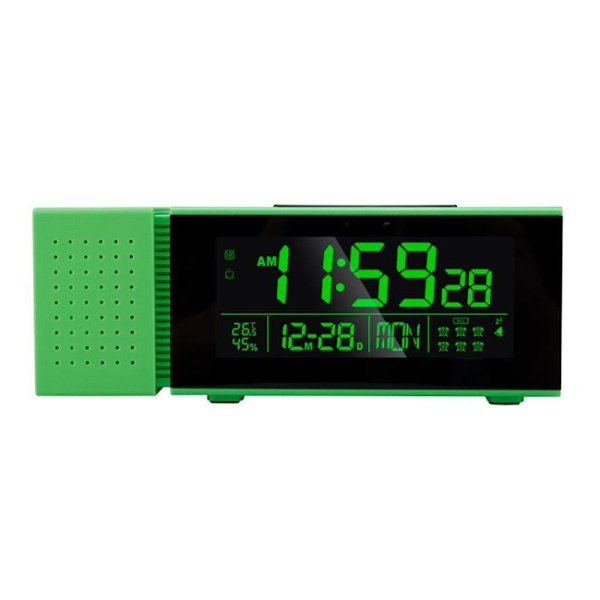 TS-P30 Multifunktionell nattlampa digital väckarklocka med radio, temperatur och luftfuktighet