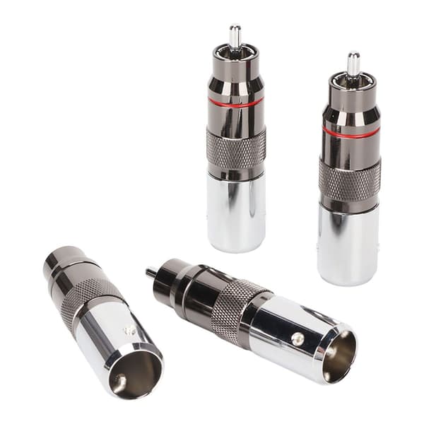 RCA-stik, forkromet, til gør-det-selv-lodning, RCA-lydstik, KLB