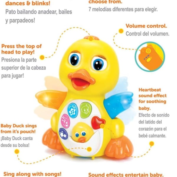 Baby Music Toy, Dans Walking Yellow Duck Baby Toy med musik KLB