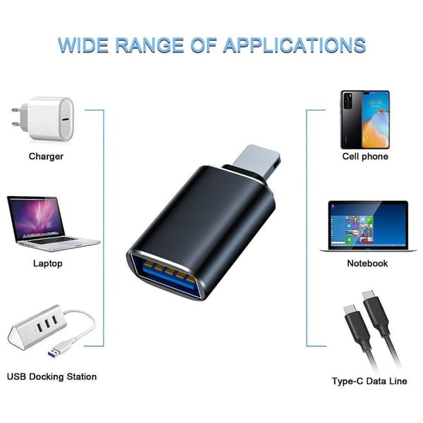 USB-C till USB-adapter, Type-C Thunderbolt OTG-konverterare, USB-C Lightning