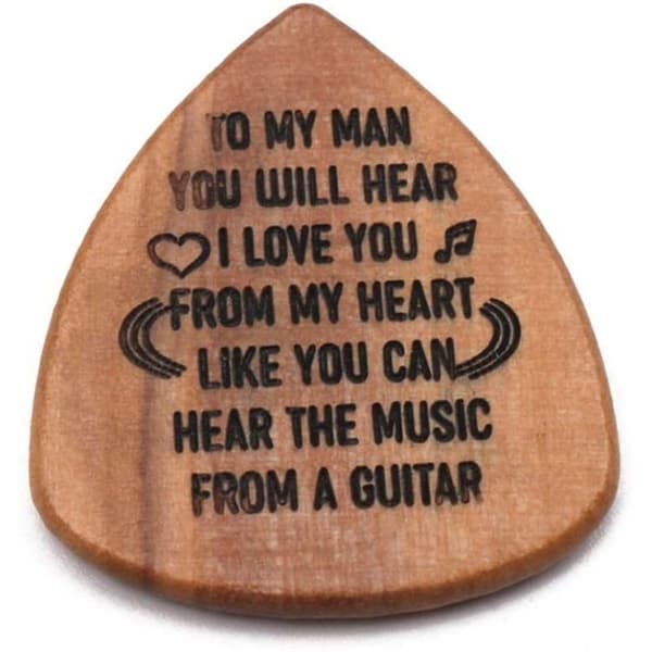 Guitar tilbehør Træ Guitar Picks Træ Guitar Pick Box og Picks KLB