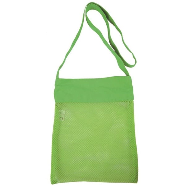 Mesh Beach Bag Shoulder Mesh Bag Handväska för vuxna Barn (Grön) KLB
