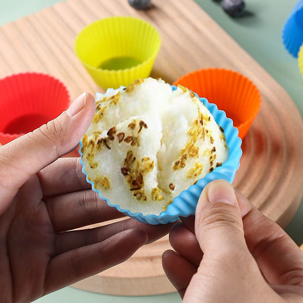 Silikone Cupcake Bageforme 24 Pakke, 2.75 Tommer Silikone Bageforme,