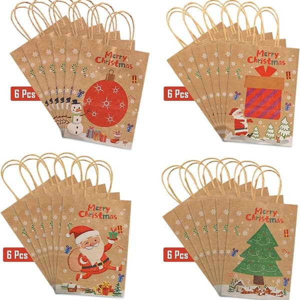 Julgåvopåse Kraftpapper Jul förpackningspapperspåse med jul