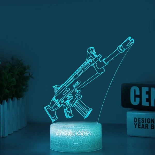 3D Fortress Lame Battle Bus RGB Mood Lamp 7 Färger KLB