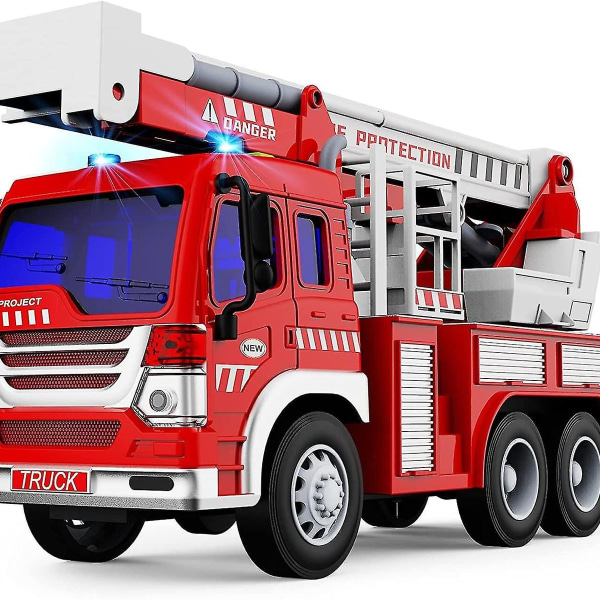 Brandbil leksak, tröghetsbilar, med ljus och ljud KLB