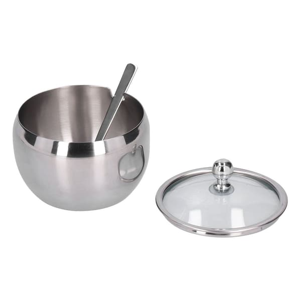Rustfritt stål krydderglass, krydderbeholder, salt, pepper KLB