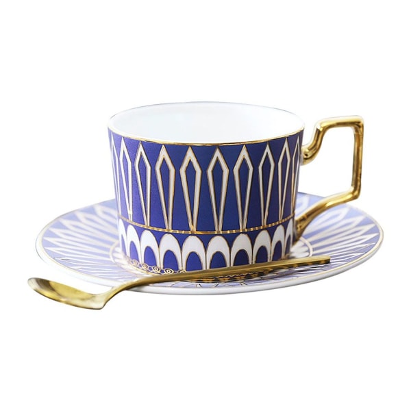 Kaffe kop med tallerken og ske, 2007 ml porcelæn