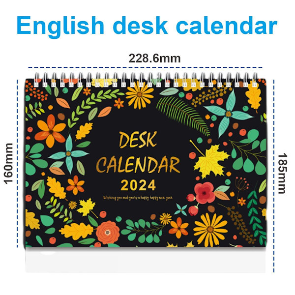 2024 Skrivebords kalender - Stående Flip Skrivebords kalender 2024, Januar 2024-Desember Stil2 KLB