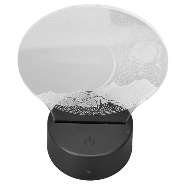 Halvmåne 3D lys, 7 farver, touch skiftende LED nat KLB