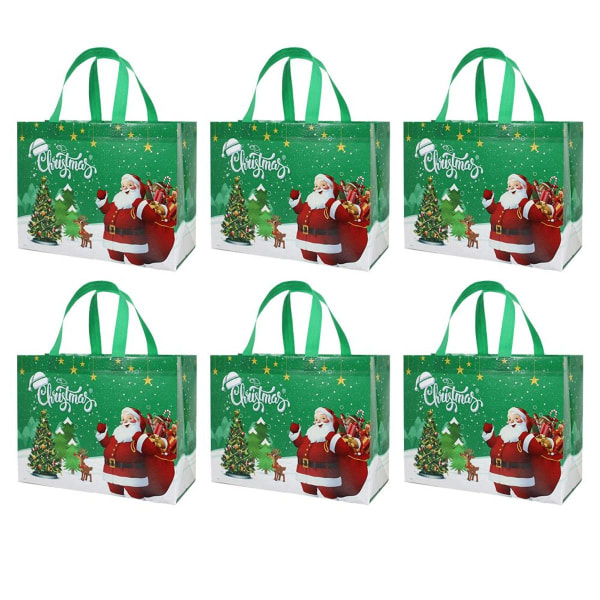 Store julegaveposer, juleindkøbsposer til gaver, Grøn