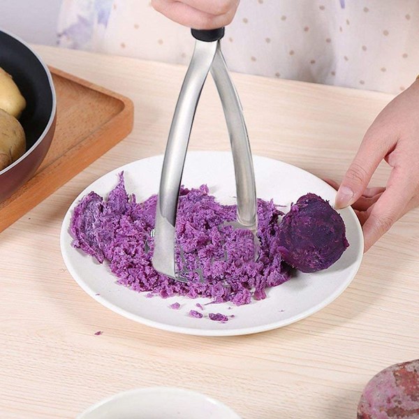 Kartoffelmoser i rustfrit stål med bredt og ergonomisk vandret håndtag KLB