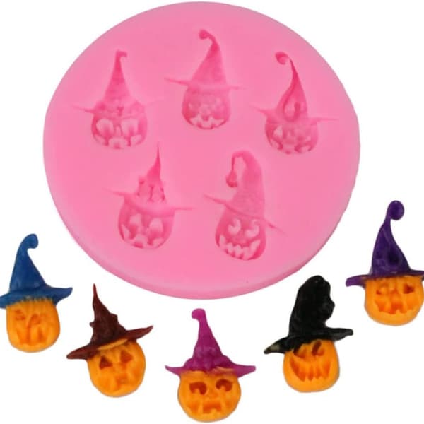 Pakke med 3 græskarforme Halloween Pink Shapes