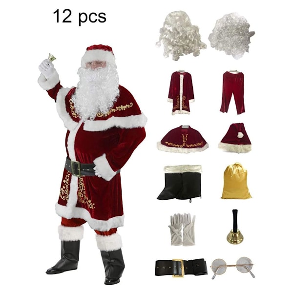Jultomte Kostym för Män Julparty Cosplay för Vuxna KLB