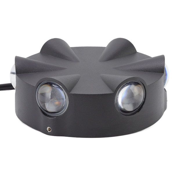 LED væglampe, rund, aluminium, sort hus, 6W, 6 LED KLB
