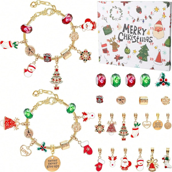 Julkalender för flickor 2024, 24 dagar julkalender, flickors smycken, barnens julkalender, flickors smycken, julklapp till flickor, 5, 6, 7, 8, 9, 10, 11, 12 år