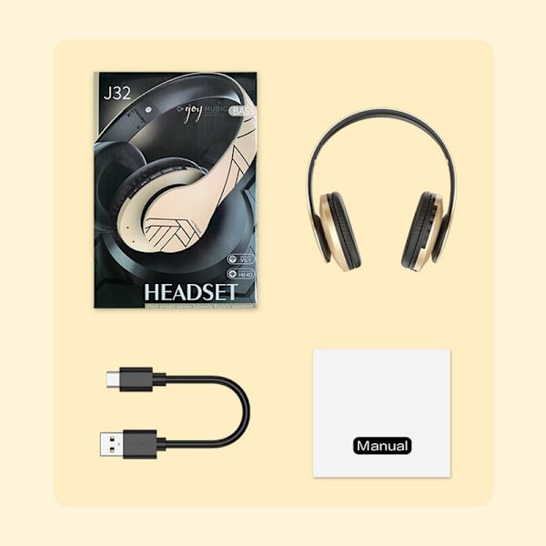 Bluetooth Over-Ear Hodetelefoner, Trådløse Stereo Foldbare Hodetelefoner Trådløse