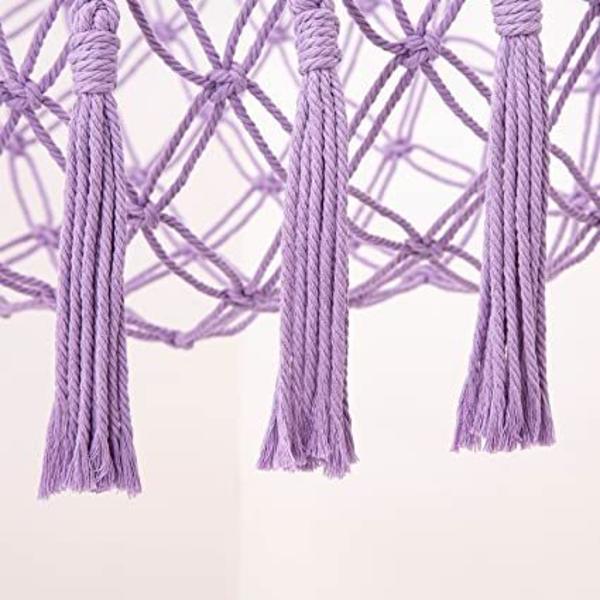 Ripustettava pehmoleluhammock (violetti) Pitsihammock puupyrstöllä Täytettyjen eläinten järjestäjä, Suuri pehmoinen sarvi, Verkkohylly lastenhuoneeseen, leikkihuoneeseen, makuuhuoneeseen