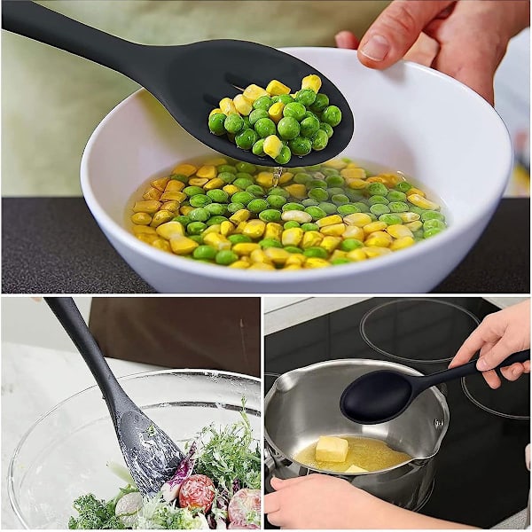 Set med 3 Silikonvispar, Silikon-spatelset