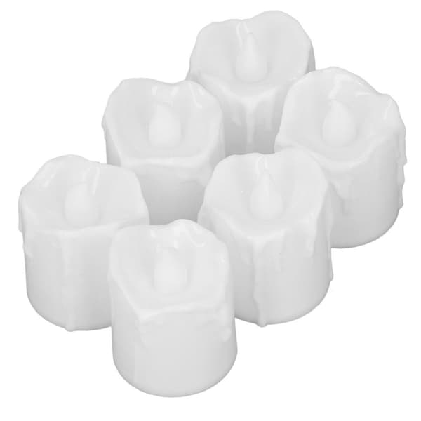 6 LED-stearinlys, simulert flimring, romantisk KLB