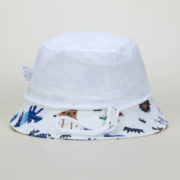 Vit djur bakgrund-Baby flicka barn unisex solhatt hopfällbar anti-uv solskydd strand solhatt kvinna