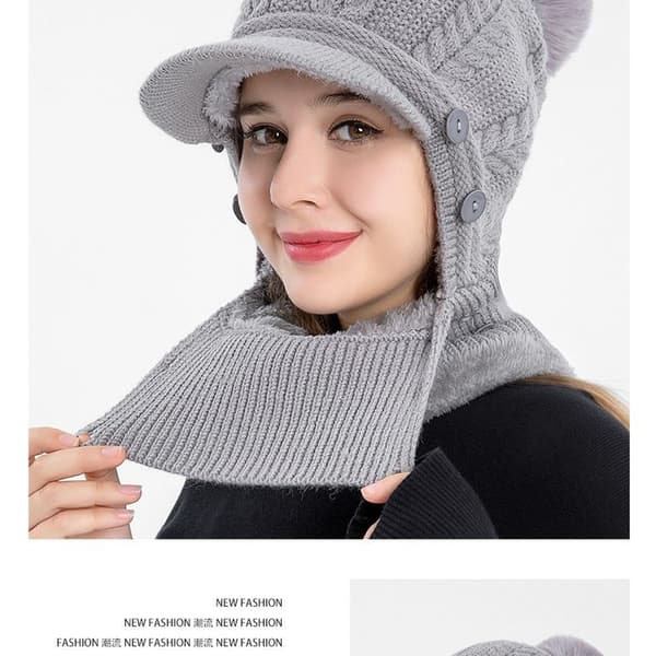 Bib one-piece varmt vadderad stickad métze 1 st.