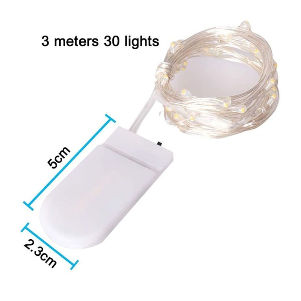 16-pack LED-lampor batteridrivna ljusslingor fyra färger KLB