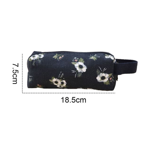 Pencil Case Stor Kapacitet Lærred Pen Pose Støtteform 2 KLB